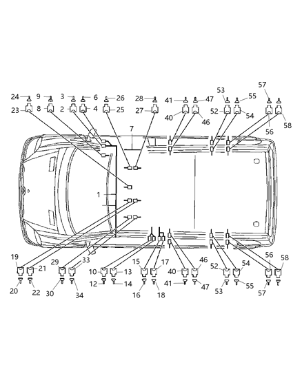 2008 Dodge Sprinter 3500 Wiring-Roof Lamps Diagram for 5174404AA