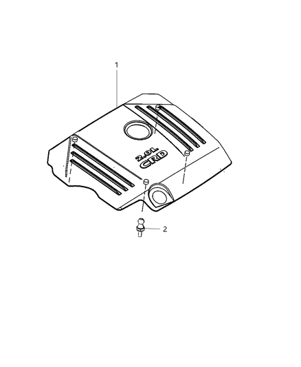 2007 Dodge Avenger Engine Covers & Mounting & Components Diagram 1