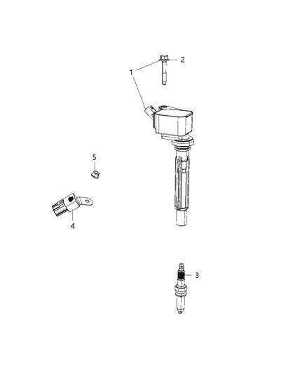 2019 Jeep Wrangler Spark Plugs, Ignition Coil Diagram 1