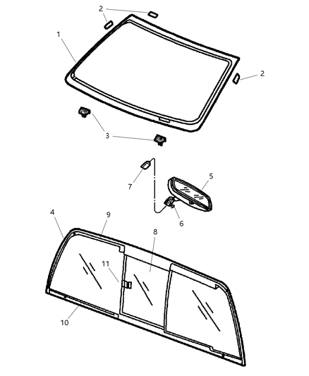 2003 Dodge Ram 2500 BACKLITE Diagram for 55276927AA