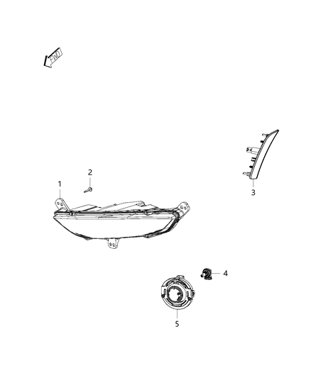 2015 Chrysler 200 Lamps, Front Diagram