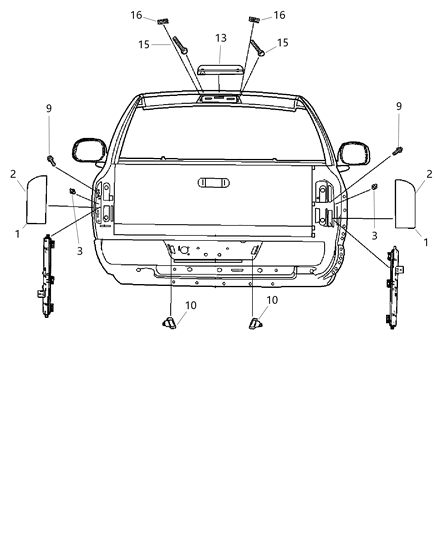 2007 Dodge Ram 2500 Lamps - Rear Diagram