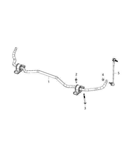 2019 Jeep Cherokee Link-STABILIZER Bar Diagram for 68224731AD