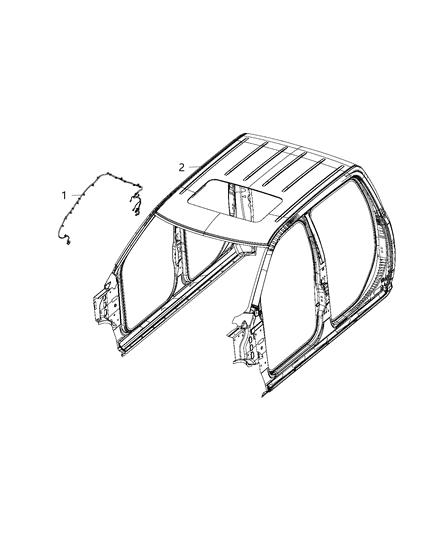 2019 Ram 1500 Wiring, Rear View Mirror / Header Diagram