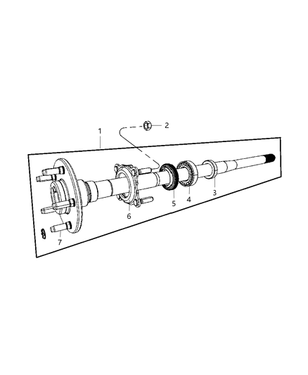 2018 Jeep Wrangler JK (Previous-generation) Shaft, Axle Diagram 1