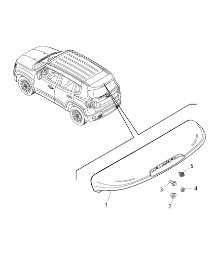 2019 Jeep Renegade RETAINER-Push Lock Diagram for 68255569AA