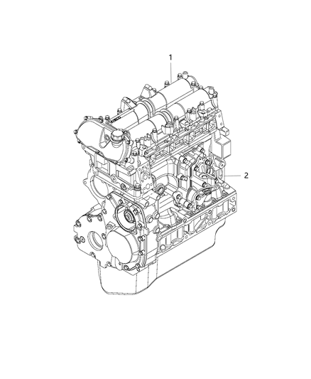 2015 Ram ProMaster 1500 Engine Assembly & Service Diagram 1