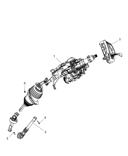 2011 Dodge Charger Column-Steering Diagram for 68091898AA