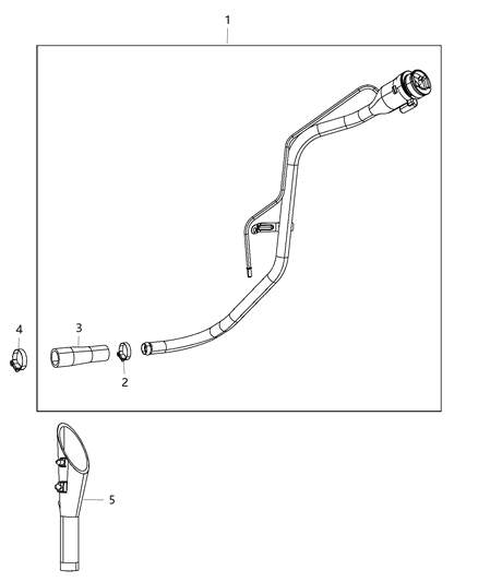 2014 Chrysler 300 Tube-Fuel Filler Diagram for 4584554AH
