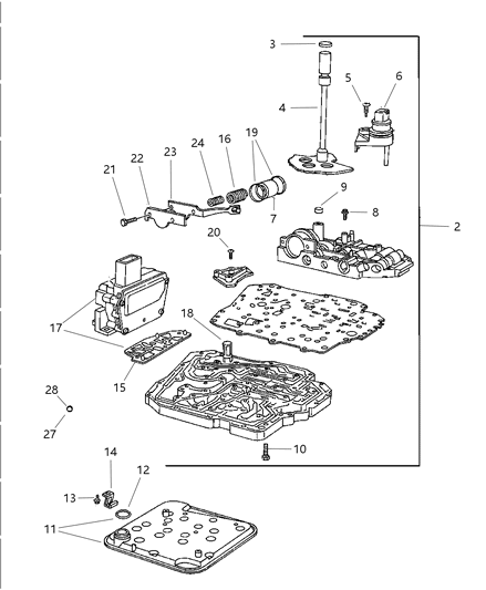 2002 Dodge Intrepid Valve Body Diagram