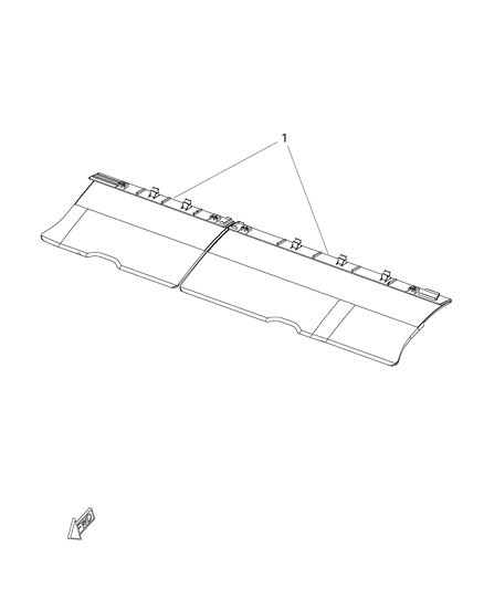 2020 Chrysler Pacifica Carpet, Rear Diagram