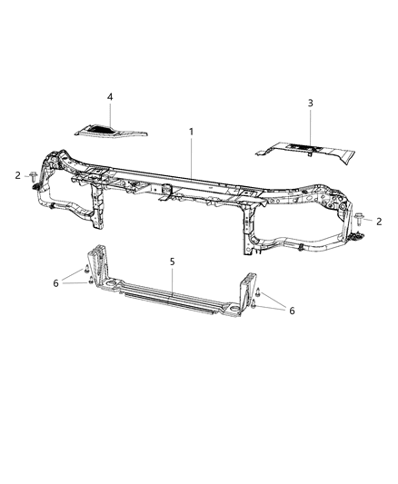 2014 Dodge Charger Radiator Support Diagram