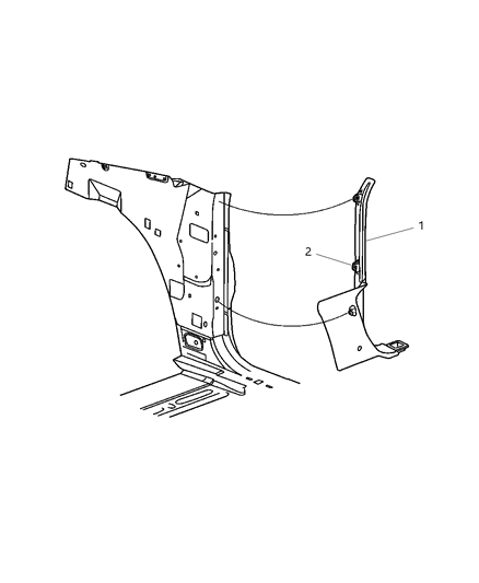 2005 Chrysler Pacifica Panel-COWL Diagram for TW38XDVAD