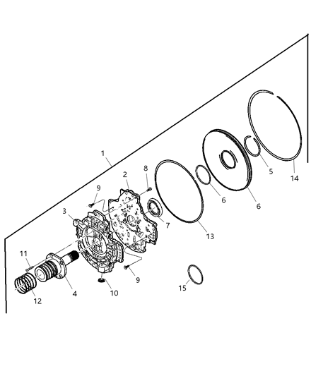 2002 Dodge Dakota Pump-Transmission Diagram for 5072589AA