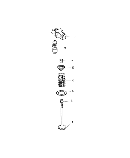 2008 Dodge Sprinter 2500 Camshaft & Camshaft Gears & Valvetrain Diagram 4