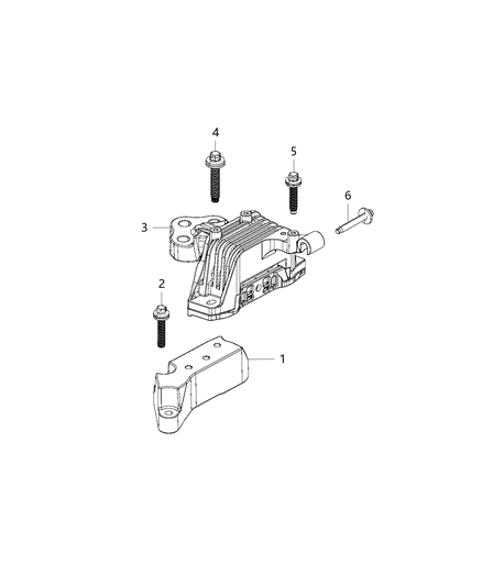 2014 Jeep Cherokee ISOLATOR-Transmission Mount Diagram for 68164710AD