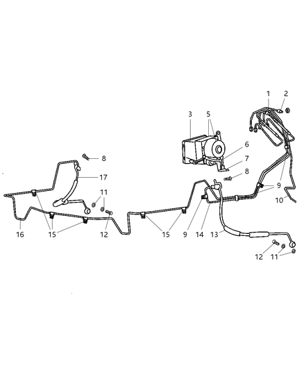 2007 Jeep Liberty Bracket-Hydraulic Control Unit Diagram for 5179772AB