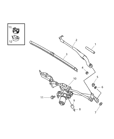 2008 Dodge Sprinter 2500 Front Wiper System Diagram