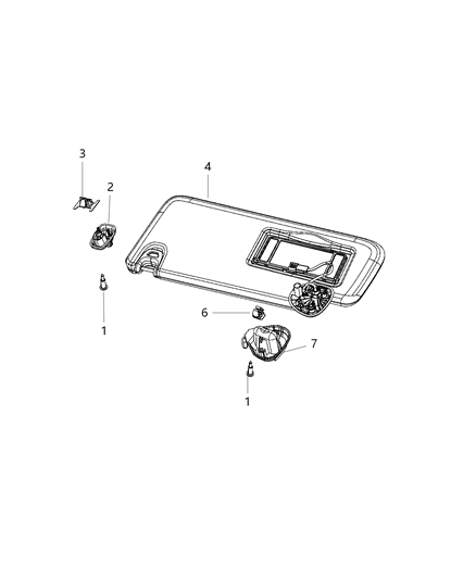 2019 Ram 1500 Visors And Attaching Parts Diagram