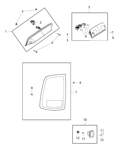 2017 Ram 3500 Pickup Lamps - Rear Diagram 2
