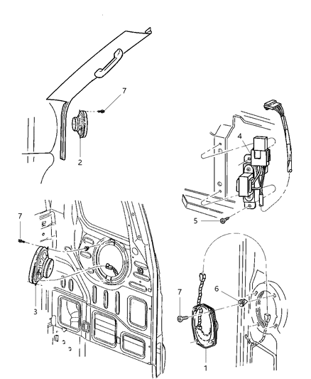 2002 Dodge Ram 2500 Speaker Diagram for 56043856AB