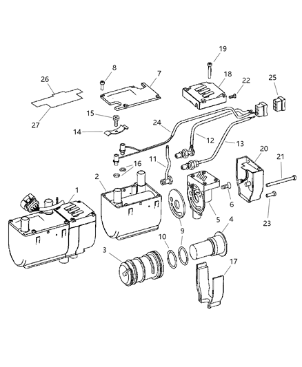 2008 Dodge Sprinter 3500 Auxiliary Warm Water Heater Service Parts Diagram