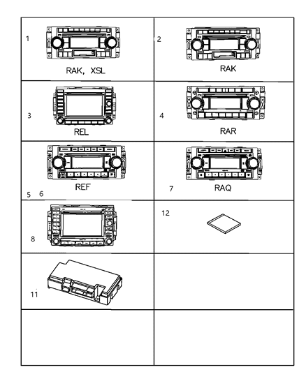 2007 Dodge Ram 2500 Radio-AM/FM With Cd And EQUALIZER Diagram for 5064172AE