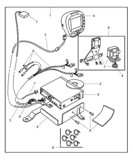 2002 Dodge Ram 1500 Navigator-Vehicle Diagram for 82207507