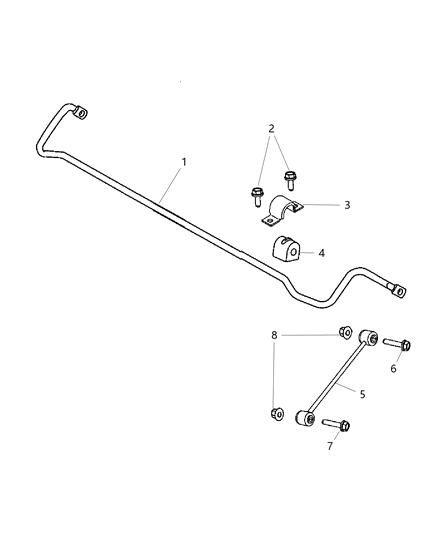 2015 Dodge Charger Stabilizer Bar - Rear Diagram