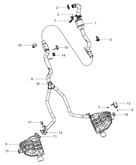 2013 Jeep Grand Cherokee Exhaust System Diagram 1