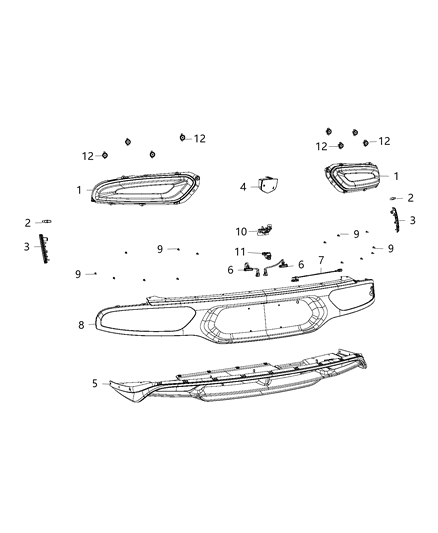 2016 Dodge Viper Lamps - Rear Diagram