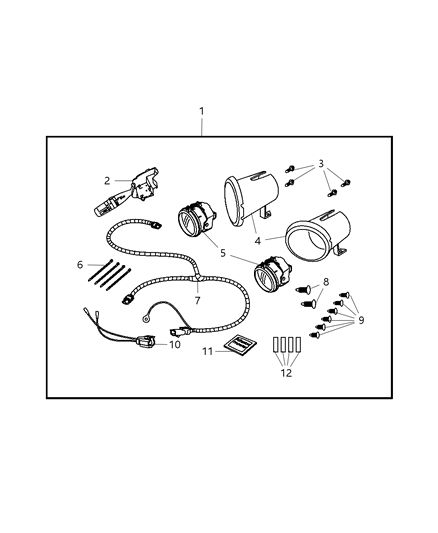 2008 Dodge Nitro Light Kit - Fog Diagram