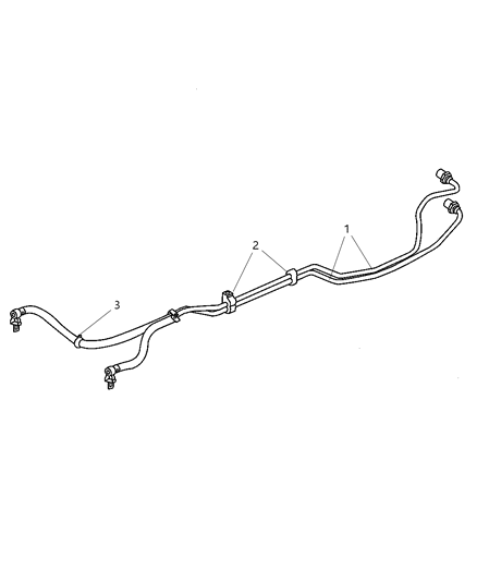 2005 Jeep Wrangler Tube-Supply & Return Diagram for 52080128AE