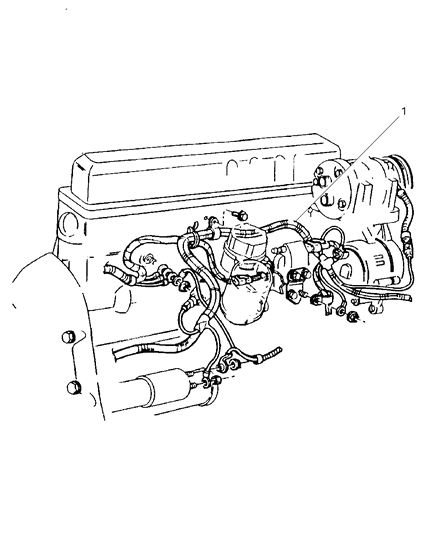 1998 Jeep Cherokee Wiring - Engine & Related Parts Diagram