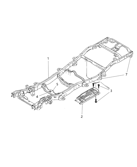 2003 Dodge Durango Frame-Chassis Diagram for 52020914AM