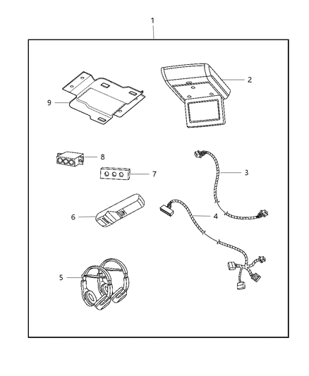 2010 Jeep Commander Monitor-Media System Diagram for 1GQ81BD1AC