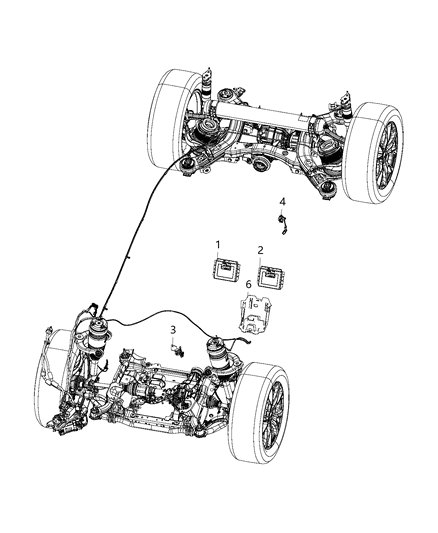 2019 Jeep Grand Cherokee Module, Active Damping & Air Suspension Diagram