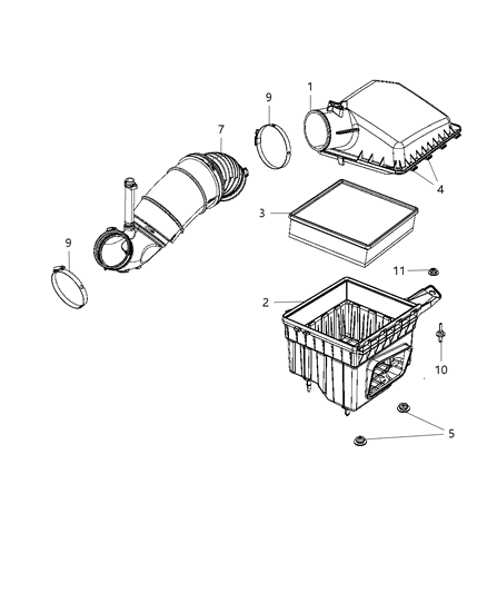 2008 Dodge Ram 5500 Air Cleaner Diagram