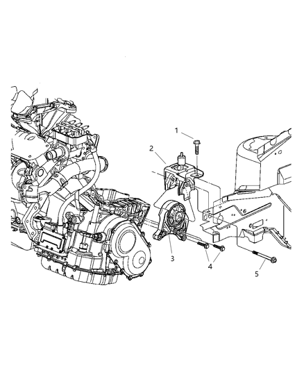 2004 Chrysler Town & Country Mount, Bracket & Transmission Diagram 2