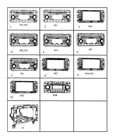 2009 Dodge Durango Radio-MW/FM/DVD/HDD/MP3/REAR Camera Diagram for 5064247AG