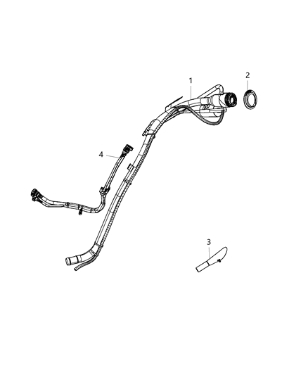2021 Jeep Grand Cherokee FUNNEL-Fuel Tank Filler Tube Diagram for 68337827AA