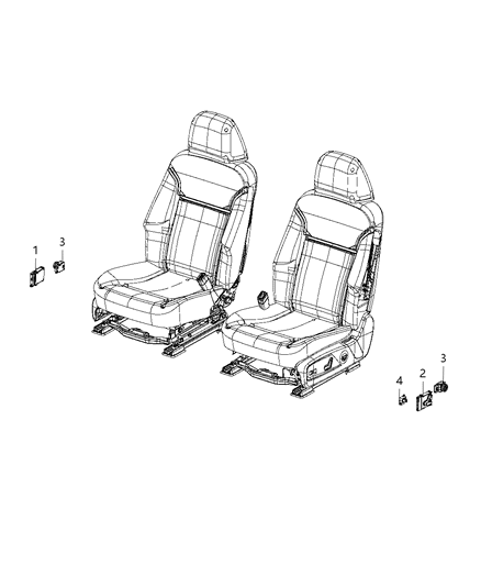 2019 Dodge Charger Switches - Seats Diagram