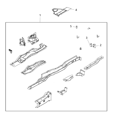 2015 Dodge Journey Frame, Rear Diagram