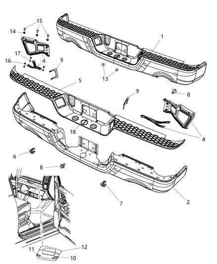 2012 Ram 2500 Rear Bumper Diagram