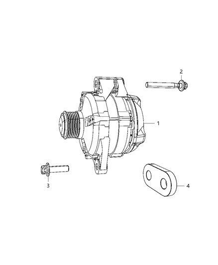 2011 Dodge Journey Generator/Alternator & Related Parts Diagram 1