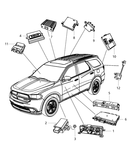 2011 Dodge Durango Module-Heated Seat Diagram for 5026633AK