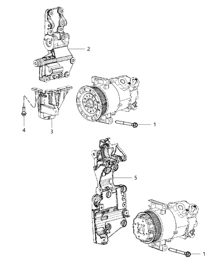 2009 Jeep Patriot A/C Compressor Mounting Diagram