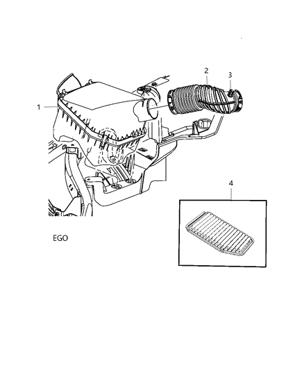 2011 Jeep Wrangler Air Cleaner Diagram 1