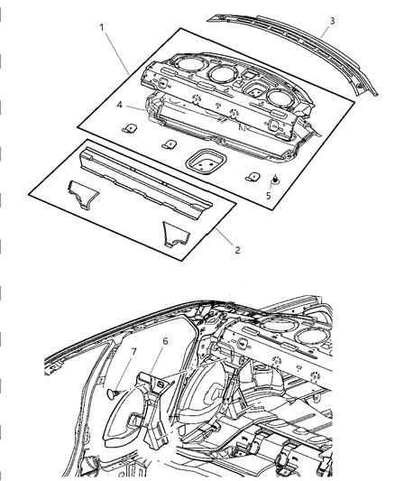 2009 Chrysler 300 SILENCER-Rear Shelf Diagram for 4628954AC