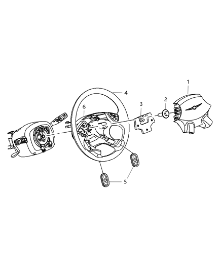 2007 Chrysler Pacifica Damper-Steering Wheel Diagram for 4680519AD